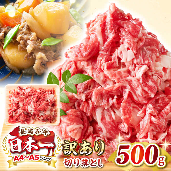 【ふるさと納税】【訳あり】【A4~A5ランク】長崎和牛 切り落とし 500g《壱岐市》【株式会社MEAT PLUS】 肉 牛肉 黒毛和牛 焼き肉 ご褒美 冷凍配送 訳あり A5 黒毛和牛 ギフト[JGH001]