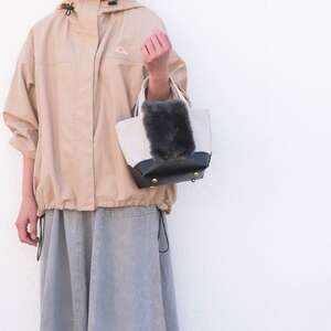 エコファーバッグカバー　無地ダークグレーS【cbm10】