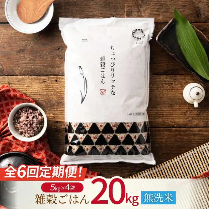 〈令和7年度産米〉 【全6回定期便】 水研ぎ不要 雑穀ごはん 無洗米 20kg 【株式会社 農産ベストパートナー】 令和7年産 [ZBP155]