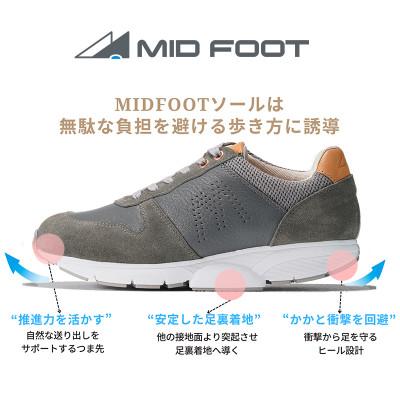 ふるさと納税 大和郡山市 ミッドフット 22.5cm GRAY(グレー) レザースニーカー 婦人靴 牛革 MF001JL |  | 02