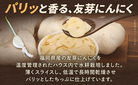 友芽にんにくちっぷ 友芽にんにく にんにく ガーリック にんにくスライス にんにくチップ ガーリックスライス 調味料トッピング サラダ パスタ ラーメン カレー 炒め物 肉 福岡県 福岡 九州 グルメ