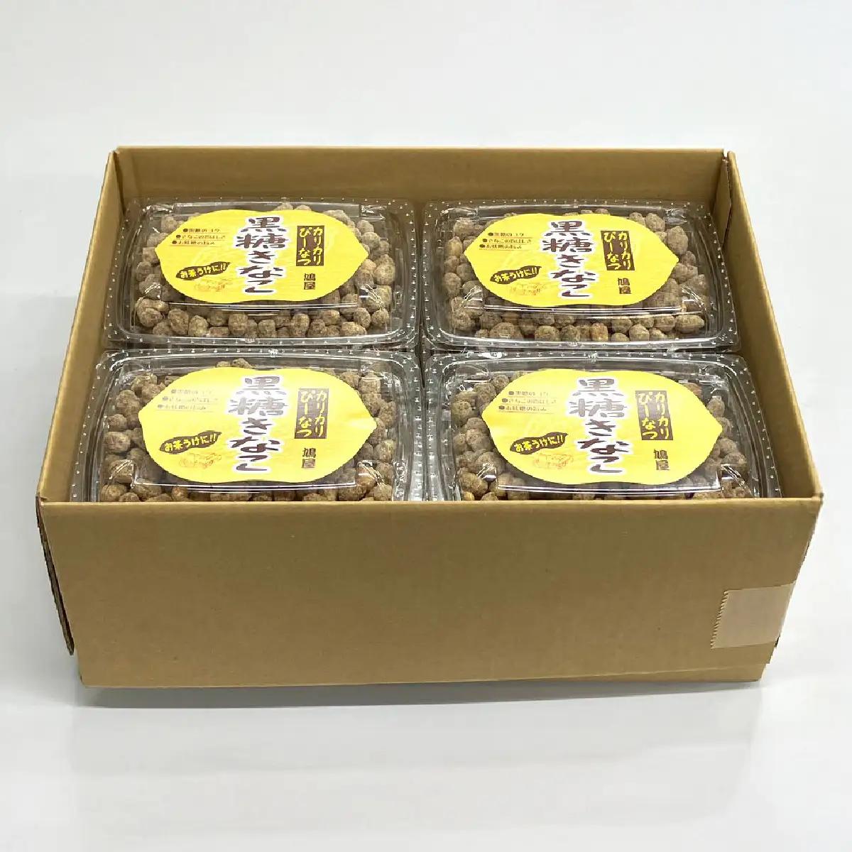 ピーナッツ カリカリぴーなつ 黒糖きなこ 170g×12個 | ピーナッツ ピーナツ 落花生  鳩屋
