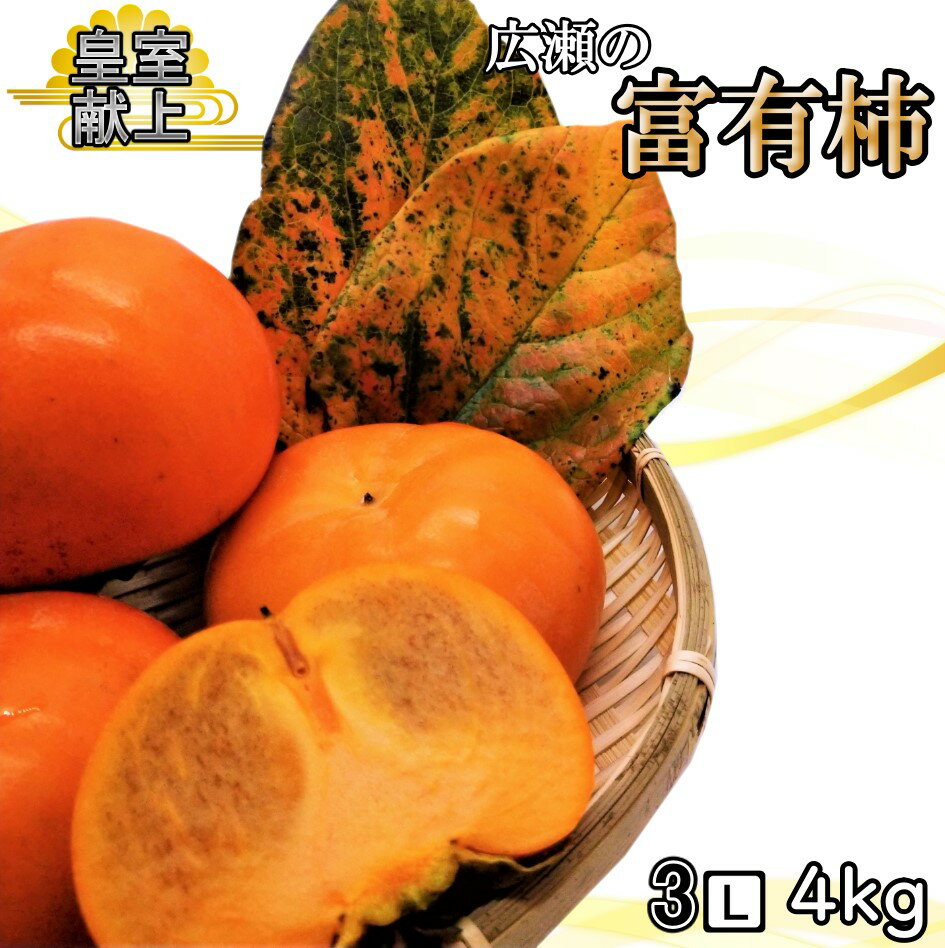 【ふるさと納税】＜2025年先行予約＞甘柿の王様　広瀬の富有柿 4kg 3Lサイズ 約12玉 ふるさと納税 人気 おすすめ ランキング 柿 富有柿 笛吹市 国産 人気 期間限定 甘柿 果物 フルーツ 旬 おやつ 甘い あまい 山梨県 送料無料 179-017