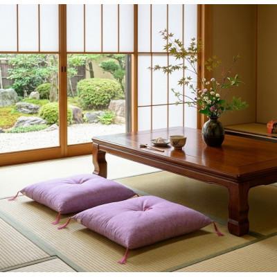 ふるさと納税 天理市 ローズパープル座布団55×59(銘仙版)2枚セット