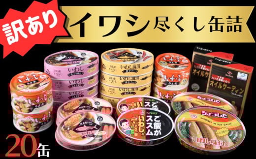 訳あり 缶詰 7種 イワシ尽くし 満足セット( 20缶 ）缶詰  いわし 詰め合わせ おすすめ セレクト 人気 栄養 炊き込みご飯 パスタ おつまみ 美味しい 国産 国内産 醤油 明太子 キムチ オイルサーディン キムチ煮 油漬 しょうゆ 醤油 アレンジ 非常食 保存食 常備 災害 備蓄品 和風 洋風 健康 ご飯がすすむ 千葉県 銚子市 銚子市観光協会