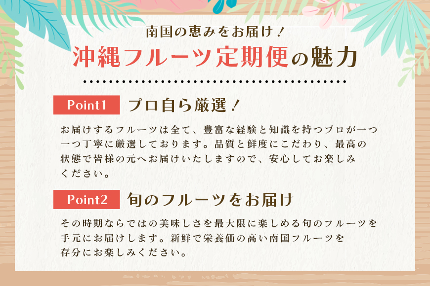 【定期便全5回】沖縄フルーツ定期便 5回 パッションフルーツ 沖縄産パイナップル マンゴー キーツマンゴー 沖縄バナナ