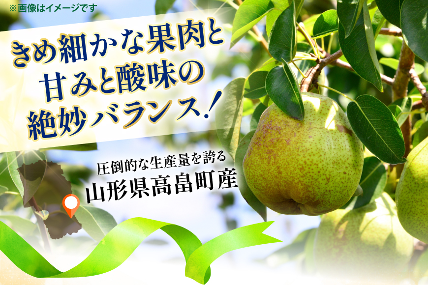 【期間限定発送】 ラ・フランス 高畠町産 ラ・フランス 2L～3L 3玉 木箱入り [三鷹洋梨園 山形県 高畠町 tk06ays910001] 果物 くだもの フルーツ 洋なし 洋梨 ラフランス