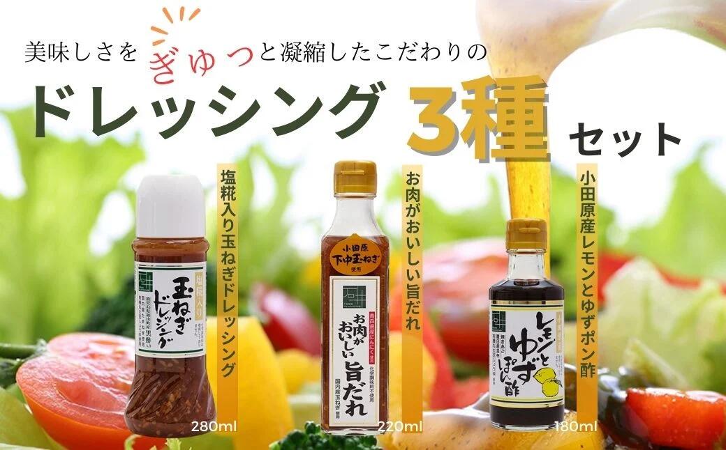 【ふるさと納税】地元食材をふんだんに使用したドレッシング3種セット【配送不可地域：離島・沖縄県】【1145492】