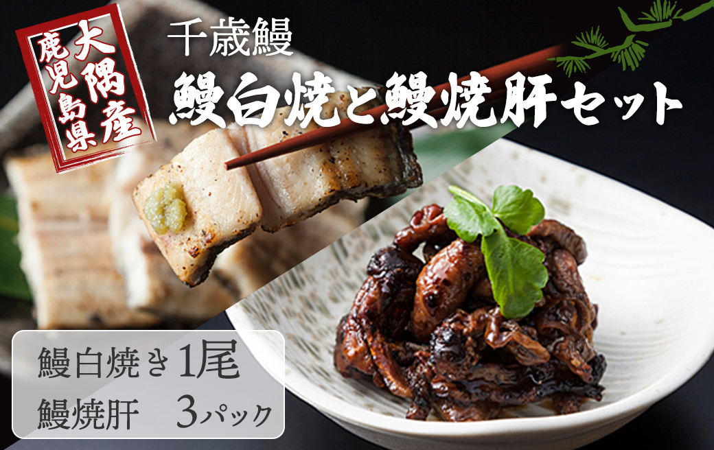 鹿児島県大隅産　千歳鰻の白焼鰻　1尾・鰻焼肝セット