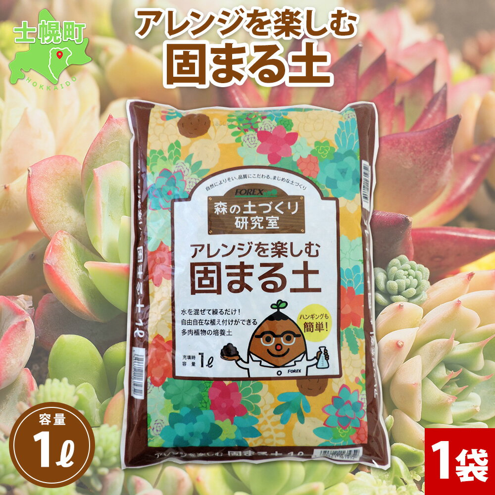 【ふるさと納税】北海道 固まる土 1L 1袋 土 多肉植物用 水に混ぜると固まる土 観葉植物 多肉植物 植物 リース 壁掛け ハンギング ガーデニング ガーデン 園芸 手芸 アレンジ プランター 鉢植え 土づくり 品質管理 安心 初心者 送料無料 十勝 士幌町 6000円