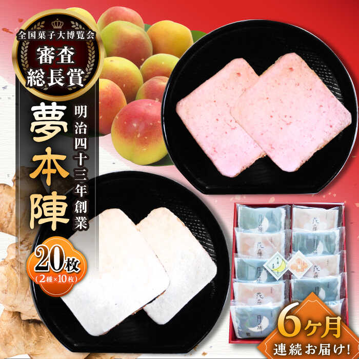 【ふるさと納税】【6回定期便】夢本陣 20枚（2種×10枚） /恵比須堂[UBQ015] 煎餅 せんべい セット 詰め合わせ お菓子 和菓子