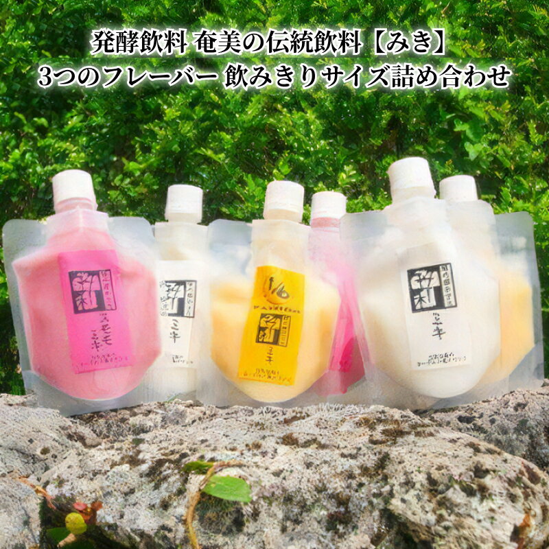 【ふるさと納税】奄美伝統飲料 みき 詰め合わせ セット 100ml 3種類 各2本 飲みきりサイズ 添加物不使用 プレーン パッション すもも 飲みやすい 爽やかな風味 発酵飲料 ドリンク 飲み物 フルーツ お取り寄せ 鹿児島県 奄美市 送料無料