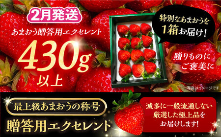 【先行予約】【2月-3月発送】 あまおう 贈答用 エクセレント 430g以上×1箱 《豊前市》【内藤農園】果物 いちご[VAB010] 贈答あまおう あまおういちご あまおう苺 あまおうギフト 贈答あ