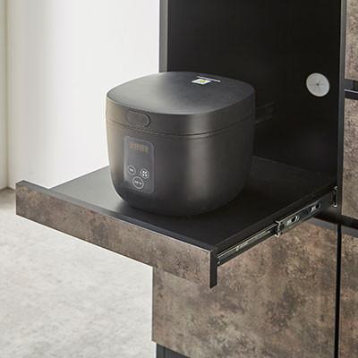 ふるさと納税 筑後市 キッチンカウンター アンサンブル 幅139.1cm【カラー:黒洛】 |  | 02