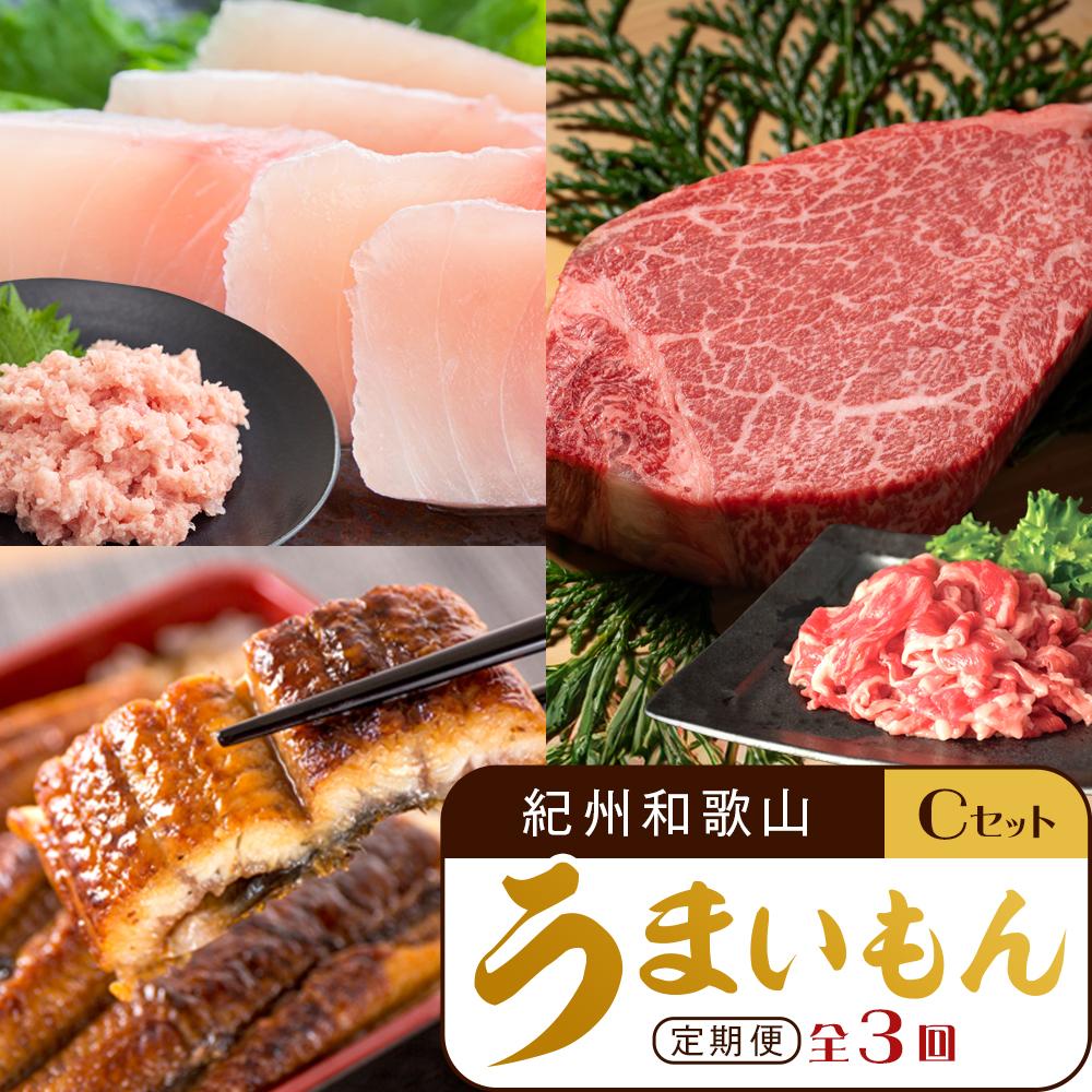 【定期便 全3回】紀州和歌山うまいもんセットC（生まぐろ・うなぎ蒲焼・熊野牛）【UT127】　XF91167