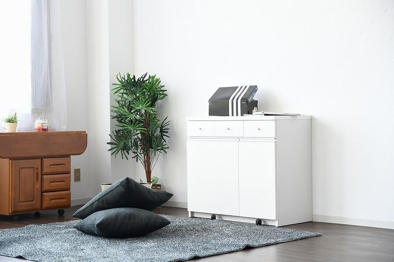 
            大川家具 ゴミ箱 カウンター ダストカウンター 幅90cm コンセント付き ゴミの分別ができる【全2色】
          