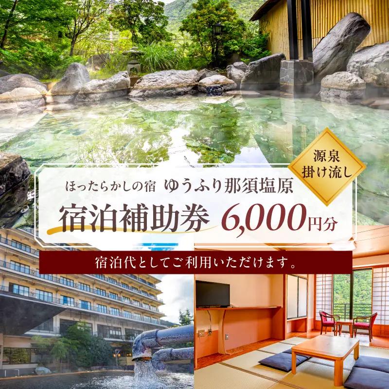 【ほったらかしの宿ゆうふり那須塩原】宿泊補助券 ￥6,000 【ns151-001-6000】