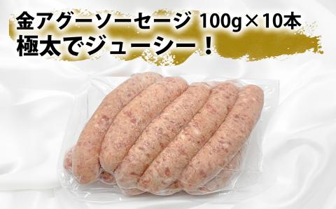 沖縄県産　金アグー　ソーセージ　1000g　100g×10本