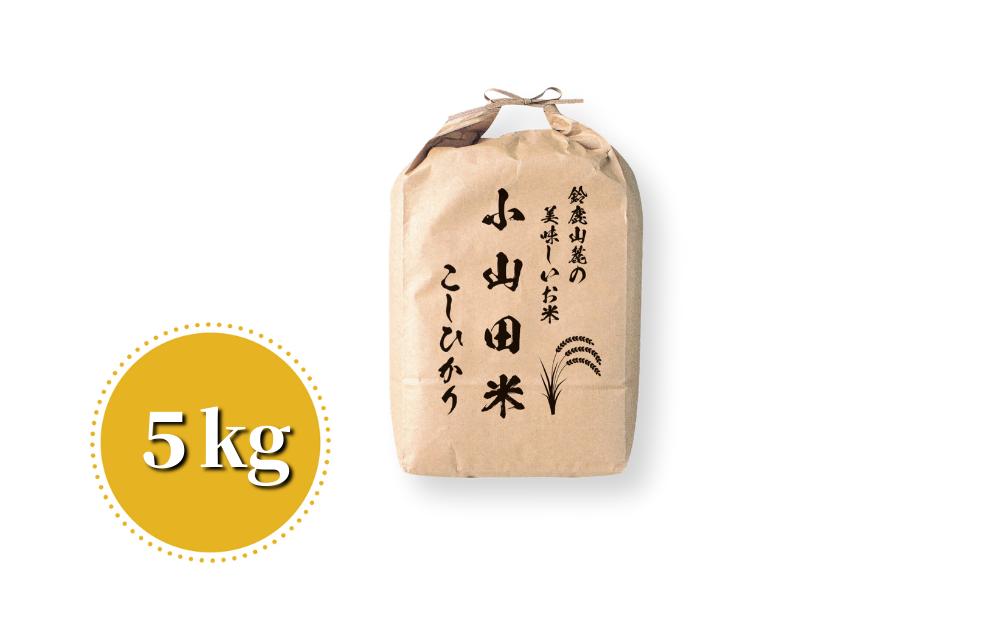 【令和8年産】新米 こしひかり（精米） 5kg  鈴鹿山麓の銘水が育てた米｜米どころ 三重県産 小山田地区 小山田米 米 コメ 白米 精米