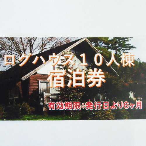 【ふるさと納税】 No.370 ログハウス10人棟宿泊券 ／ チケット ログハウスタイプ アウトドア ロフト付き 貸し切り 10名 山梨県