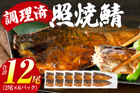 鯖 さば サバ 照焼鯖 12尾（2尾×6パック）照り焼き 調理済 調理済み レンチン 温めるだけ 脂のり 惣菜 晩御飯 おかず ジューシー 冷凍 お弁当 レンジ調理 サバ 自社製造 朝ごはん 和食 テリヤキ 魚介