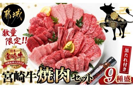 【数量限定・2023年2月お届け】宮崎牛9種盛り焼肉セット
