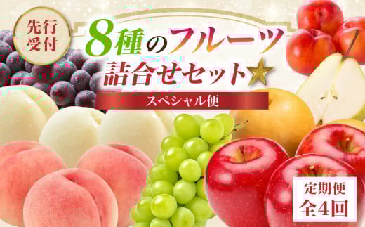 ≪先行受付≫【2026度年発送】8種のフルーツ詰合せセット★スペシャル便【定期便全４回】