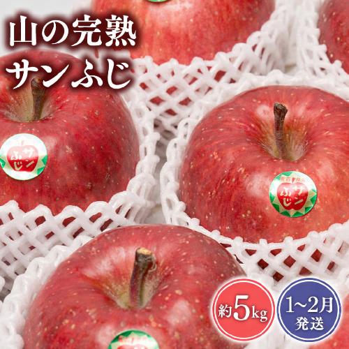 【2027年1～2月発送】 吹田りんご園 山の完熟サンふじ約5kg 【吹田りんご園・青森りんご・平川市広船産・1月・2月】