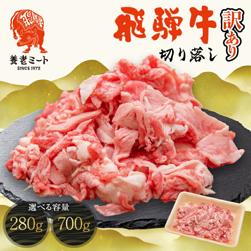 【ふるさと納税】飛騨牛　切り落し　280g　訳あり【配送不可地域：離島】【1622911】