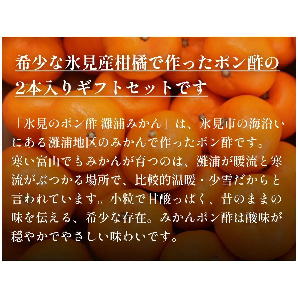 氷見のポン酢 ２本入り（みかん ポン酢・ゆず ポン酢）ギフトセット 