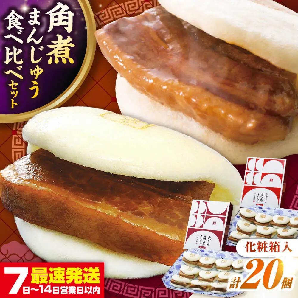長崎角煮まんじゅう10個(箱)・大とろ角煮まんじゅう10個(箱)《壱岐市》【岩崎本舗】冷凍 豚 豚角煮 角煮饅頭 簡単調理 お取り寄せ[JHA001]
