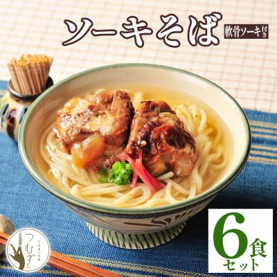 ふるさと納税 うるま市 うるま市産小麦つむぎ 沖縄そば 軟骨ソーキセット 6人前
