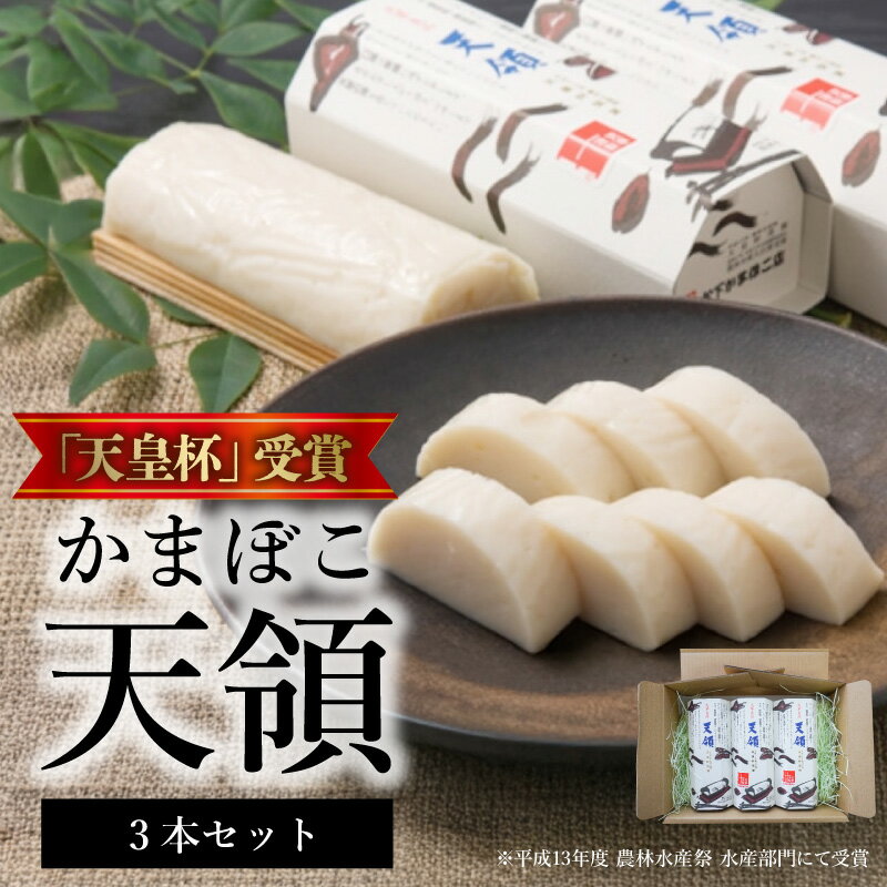 【ふるさと納税】かまぼこ 天領 3本 セット 天皇杯受賞 農林水産大臣賞受賞 数量限定 個包装 魚肉 エソ シンプル ぷりぷり 練り物 海産物 加工品 食品 天草灘 天草良品 松下蒲鉾店 お取り寄せ 熊本県 天草市 送料無料