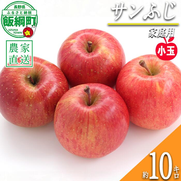 【ふるさと納税】 りんご サンふじ 家庭用 ( 小玉 ) 10kg 永正の地蔵尊神谷農園令和8年度収穫分 長野県 飯綱町 〔 信州 果物 フルーツ リンゴ 林檎 長野 20000円 予約 農家直送 〕発送時期：2027年1月上旬〜2027年3月上旬 {**}