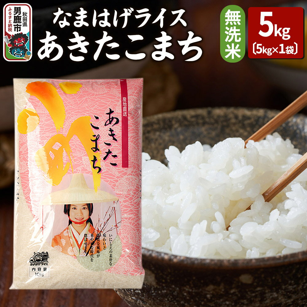 【ふるさと納税】令和7年産『なまはげライス』あきたこまち 無洗米 5kg 吉運商店 秋田県 男鹿市 お米 お弁当 おにぎり