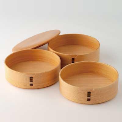 ふるさと納税 大館市 【大館曲げわっぱ】三段重(小)木目 |  | 03