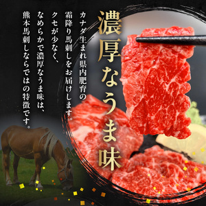 オアシス九州【熊本県内と畜】 熊本 馬刺し 霜降り300g (100g×3) _U117-0035
