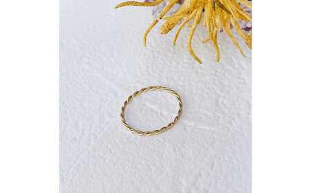 K10 ねじねじリング（ハンドメイド）【サイズ：12号】