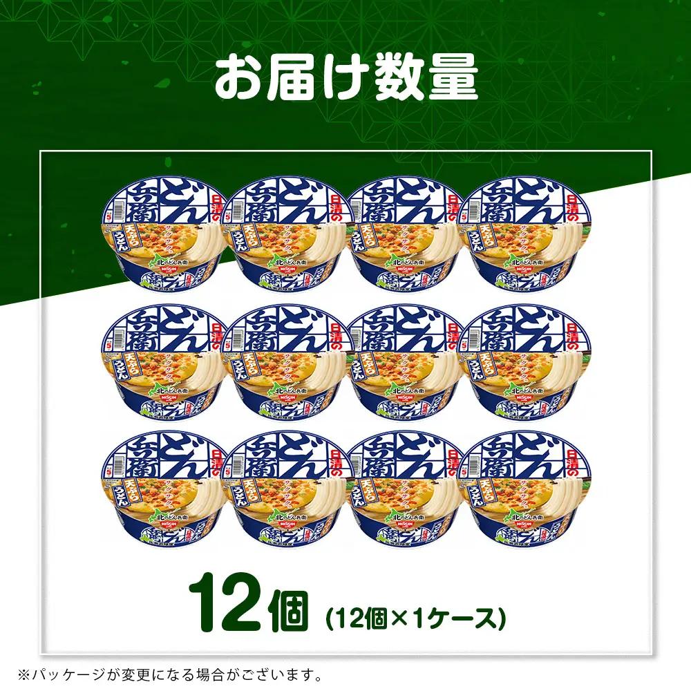 日清 北のどん兵衛 天ぷらうどん [北海道仕様]12個