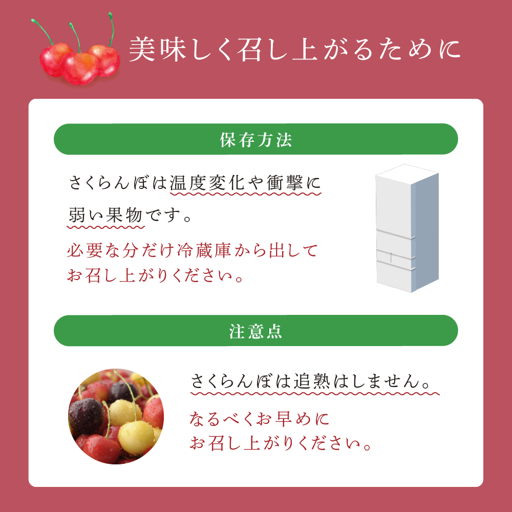 【先行受付】さくらんぼ 赤 勝錦2kg（500g×4パック）サクランボ 赤 大橋 ほまれにしき 希少 大容量