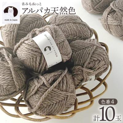 ふるさと納税 江南市 あみもねっと アルパカ天然色 4番色 10玉セット