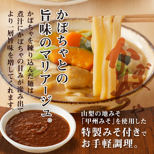 八ヶ岳ほうとう 400g 4人前 (2人前x2袋) / 2種類(煮込み+かぼちゃ)セット / みそ付き / 半生めん / 横内製麺 / 山梨県 北杜市 / 常温 / 山梨 甲州名物 郷土料理 [h22