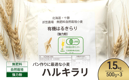小麦粉 ハルキラリ 500g×3 強力粉 パン作り 小麦