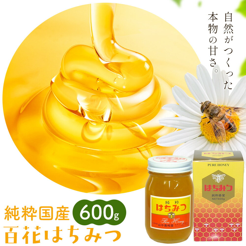 【ふるさと納税】はちみつ 純粋 国産 蜂蜜 百花はちみつ 600g 日高町厳選館《2027年1月下旬-12月末頃出荷》和歌山県 日高町 送料無料 ハチミツ 純粋国産 純粋はちみつ 百花 ひゃっか 自然 お取り寄せ