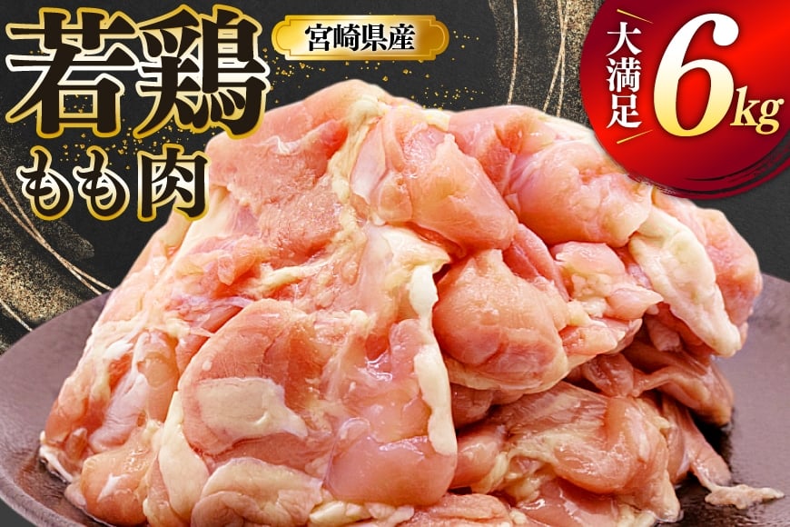 
            鶏肉 もも 宮崎県産 若鶏 もも肉 6kg 16枚～24枚程度 [ミヤケイフード 宮崎県 美郷町 31bp0028] 小分け 国産 冷凍 モモ モモ肉
          