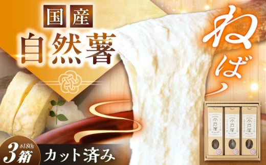 【伊勢神宮外宮奉納品】自然薯 小箱（180g）×3の詰合せ / 自然薯 じねんじょ とろろ 山芋 やまいも / 恵那市 / 水戸屋 [AUFZ010]