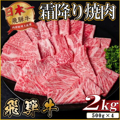【ふるさと納税】【訳あり】飛騨牛 霜降り焼肉 約2kg【配送不可地域：離島】【1733146】