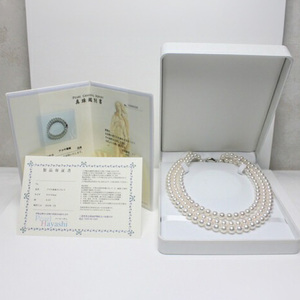 8-8.5ミリ アコヤ真珠 ロングネックレス 「ロープ」 真珠 【 200万円 台 】