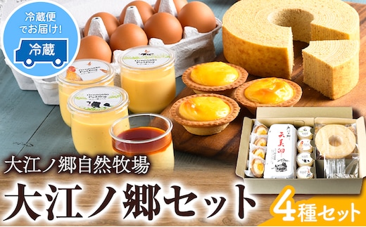 大江ノ郷セット《90日以内に出荷予定(土日祝除く)》鳥取県 八頭町 大江ノ郷自然牧場 天美卵 ギフト 送料無料 洋菓子 お菓子 焼き菓子