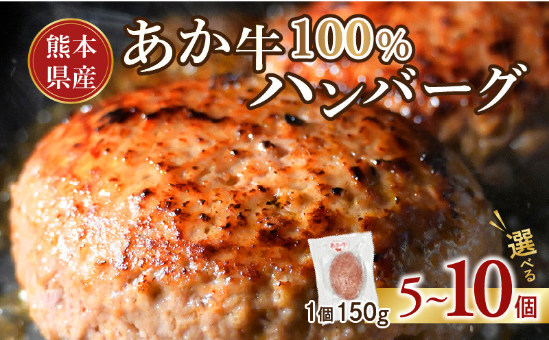 
                  オアシス九州 熊本県産あか牛ハンバーグ150ｇ×５個 7個 10個_U117-0048-sku
                